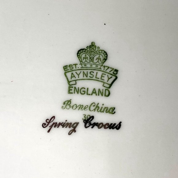 AYNSLEY, John “Spring Crocus” England Large Serving Platter - Rectangular, Gloss - Picture 6 of 6